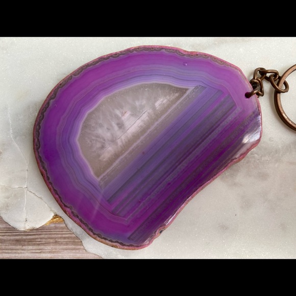Rainbow Agate Keychain 🌈 - Picture 5 of 5